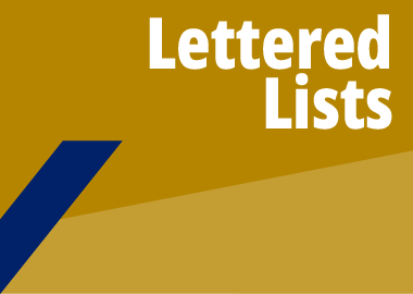 lettered lists